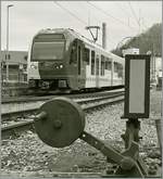  Nostalgie  kurz vor der Umspur bedingten Einstellung des Meterspurbetriebes in Broc Fabrique.